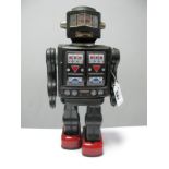 A Circa 1960's Japanese Horikawa Tinplate Battery Operated Astronaut Robot, complete with two