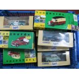 Ten Diecast Model Vehicles, by Corgi, Lledo, including Lledo Vanguards VA07500 Morris Commercial Van