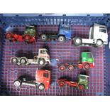 Seven Diecast White Metal Kit Based and Other Commercial Vehicle Tractor Units, (Cabs), by Corgi,