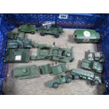 A Small Quantity of Mid XX Century Diecast Vehicles, by Dinky and others, all military theme, all