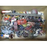 A Quantity of Mid XX Century Toys, including lead animals, Diecast vehicles, tinplate vehicles,