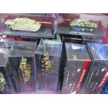 Twelve Diecast and Plastic Military Model Vehicles, including collection Armour 1:72nd scale