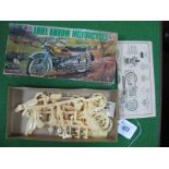 Airfix 1:16th Scale Circa 1977 Ariel Arrow Motorcycle Plastic Model Kit, appears complete with