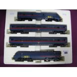 Hornby (China) "OO" Gauge/4mm Class 91 GNER Navy Blue Four Car Train Pack, comprising power and