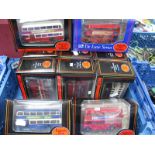 Ten EFE 1:76th Scale Diecast Model Double Decker Buses, including #27203 Leyland TDI Type A open