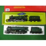 Two Hornby "OO"/4mm Steam Locomotives and Six Wheel Tenders, Ref R759 "Hall Class" 4-6-0 "Albert