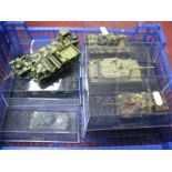 Nine Diecast and Plastic Model Military Tanks, including Centurion MKIII 8th Kings Royal Irish