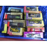 A Quantity of Solido, Matchbox Yesteryear, (wood grain and yellow, pink, purple perspex), Brumm