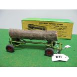 A Post War Lead Britains Model Farm Timber Trailer, with rubber tyres and log, overall good plus,