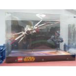 A Star Wars Lego Retailer Shop Display Set Featuring Lego ARC-170 Starfighter, display unit measures