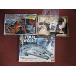 Two Airfix Star Wars Themed Plastic Model Kits, comprising of Han Solo's Millennium Falcon, slight