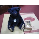 A Modern Steiff 1909 Replica Jointed Teddy Bear (1988) Dunkelblau, 35cm high, Certified No 02694,