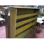 Freestanding Pine Bookcase with adjustable shelves, 157.5cm wide.
