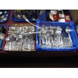A Large Part Canteen of Turton (Sheffield) Plated Kings Pattern Cutlery, including graduated sets of