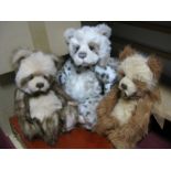 Charlie Bears, 'Pam', 'Polly' and Black & White speckled 'CB151555'. (3)