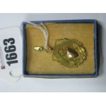 A Chester Hallmark 9ct Gold Medallion Style Pendant.