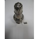 A Hallmarked Silver Shaker, CC, Birmingham 1896, of baluster form allover detailed in relief, with