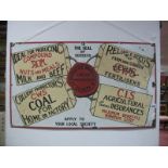 Co-operative Wholesale Society Limited Manchester, Vintage Enamelled Wall Sign, by Jordan - Bil....,