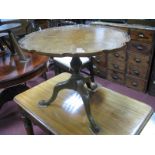 Walnut Snap Top Coffee Table, on tripod legs.