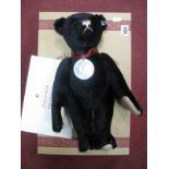 A Modern Steiff Club Edition 1999/2000 Replica Jointed Teddy Bear 1912, black 35cm high, Steiff club