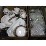 Assorted Glassware, china and ceramics:- Two Boxes