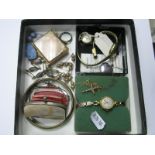 Vintage Bead Necklaces (three), a Montane ladies wristwatch, a Chaika ladies wristwatch, another