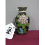 A Miniature Cloisonné Vase, with floral motifs, 7cm high.
