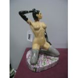 A Peggy Davies Erotic Figurine 'Megan', an artist's original colourway 1/1 by Victoria Bourne,
