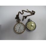 A Waltham Gents Pocketwatch in a 10ct gold plated case, Ingersol pocketwatch, watch chain.