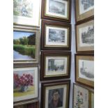 L.S. Lowry Portrait Print, 33.5 x 27.5cm plus three of his traditional street scene prints (4)