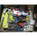 A Hacksaw, pliers, screwdrivers, other tools etc:- One Box