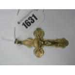 A Large 9ct Gold Ornate Crucifix Pendant.