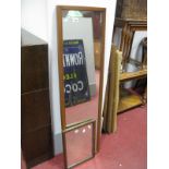 Mahogany Rectangular Wall Mirror, together with one other mirror. (2).