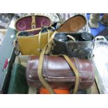 Bias Two Full Crown Green Bowls, Lieberman & Gortz and Barr & Stroud binoculars, playing cards etc:-