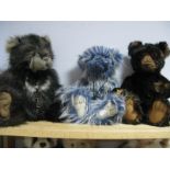 Charlie Bears, 'Goober', 'Tristan', and Blue Mohair style. (3)