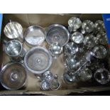 Plated Copper Bottle Coasters, plated goblets, mugs etc:- One Box