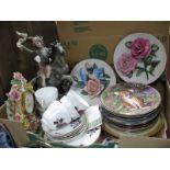 Capodimonte Roses Collectors Plates, by Franklin Mint, many others often horse themed, Capodimonte