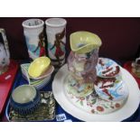 Copeland Spode 'Romney' Plate, Toby jug, Holkam pottery bowl, matt glazed pottery dishes 'Princess