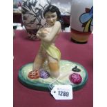 A Peggy Davies Figurine 'Phoebe', an artist's original colourway by M. Jackson, 18cm high.