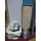 A Quantity of Mid XX Century Child's Aluminium Cooking Utensils/Pots Etc, plus a child's ironing