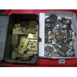 A Collection of Loose Keys, Locks, brass secure two lever locks etc:- One Tray