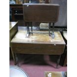 An Edwardian Inlaid Mahogany Sutherland Table, on turned supports; together with a XIX Century