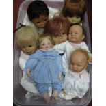 Dolls - seven to include a pottery headed example:- One Box