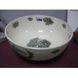 A Wedgwood Rex Whistler Design Pottery Bowl, featuring Clovelly, 20cm dimeter.