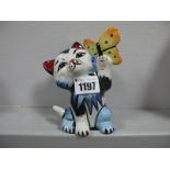 Lorna Bailey - Butterfly the Cat, 13cm high.
