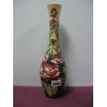 A Moorcroft Pottery Vase, painted in the trial 'Centifolia' design by Paul Hilditch, shape 82/12,