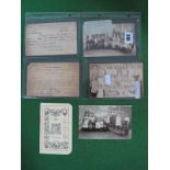 Seven Predominantly Early XX Century Assorted Cards, relating to Sheffield Education including