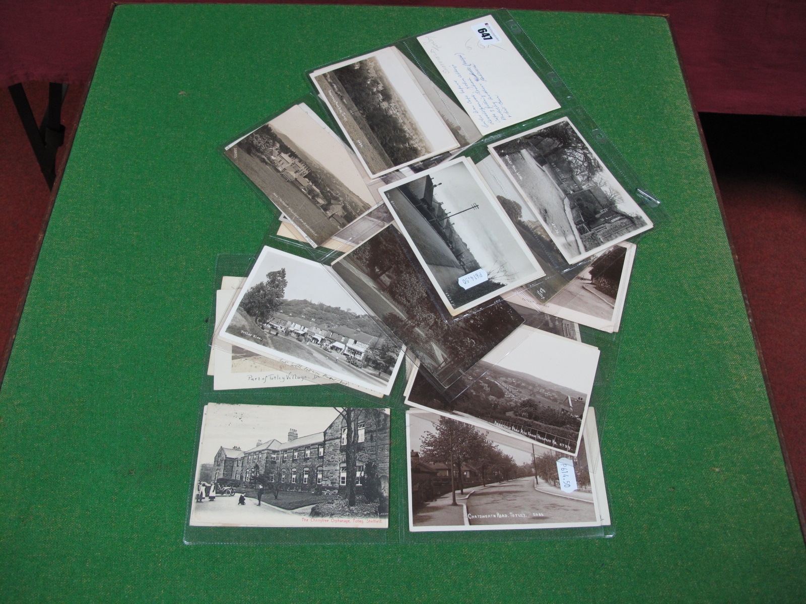 Thirty One Early XX Century and Later Picture Postcards, Derbyshire, Totley, including Totley Hall