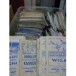 Rugby League Programmes, many Halifax Homes 1950 to date:- One Box