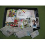 Sun Soccer Stamp Album 1971-72, appears to be complete, many packeted stamps, soccer bubble gum